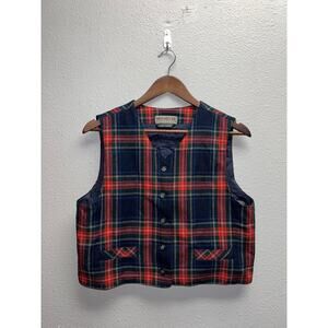 Womens Signature Expressions Sweater Vest Blazer Top Medium Vintage